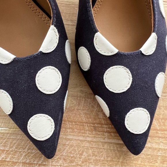 Tory Burch Spencer Slingback Pump in Navy Dot Size 6 - Picture 2 of 13